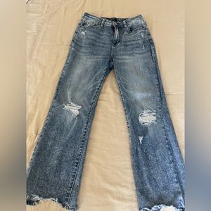 Judy Blue distressed Cropped Bootcut…size 9. Worn once